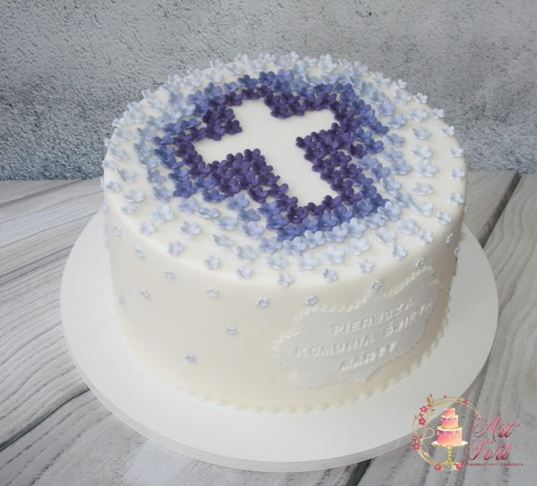 TORT KOMUNIJNY-KWIATKI