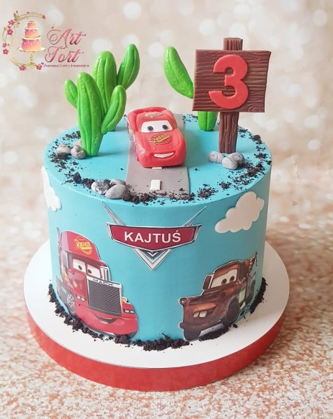 TORT AUTA -CARS ZYGZAK 